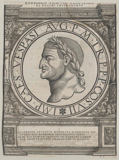 Römischer Kaiser Vespasian von Artist Unknown