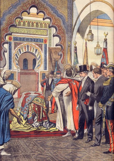 Der Präsident der Französischen Republik, Emile Loubet, besucht die Moschee von Sidi Bou Medine, Tlemcen, Algerien von Artist Unknown