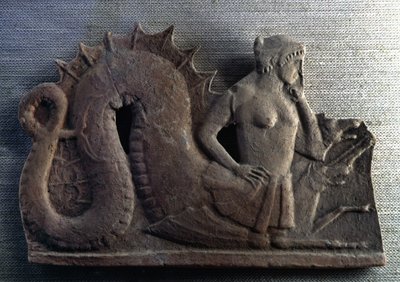 Das fabelhafte Monster Skylla, das zusammen mit Charybdis die Straße von Messina bewachte. Musée du Louvre, Paris. von Artist Unknown