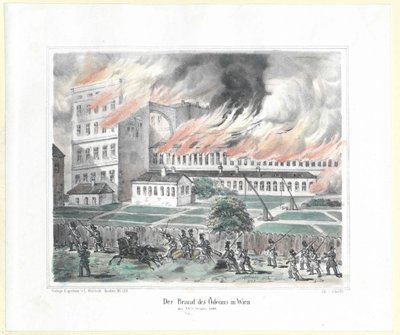 Der Brandstifter des Odeons in Wien am 28. Oktober 1848 von Artist Unknown