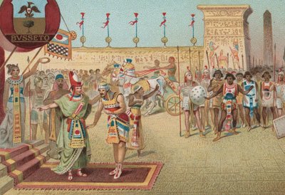 Triumphale Rückkehr von Radames, Kommandant der ägyptischen Armee, Akt II Szene 2 aus der Oper Aida von Giuseppe Verdi von Artist Unknown