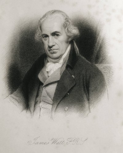 James Watt (1736-1819). Porträt von James Watt. Gravur von Artist Unknown