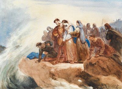 Illustration zur Ballade Der Taucher von Friedrich Schiller von Ary Scheffer