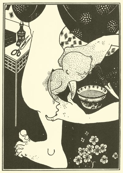 Geburt des Kalbs des Beins von Aubrey Beardsley