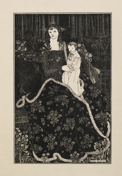 Weihnachtskarte, aus einem Buch mit fünfzig Zeichnungen von Aubrey Beardsley