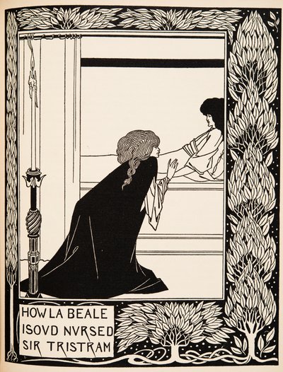 Wie La Beale Isoud Sir Tristram pflegte von Aubrey Beardsley