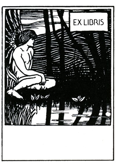 Vignette Ex Libris von Aubrey Beardsley (1872-1898) von Aubrey Beardsley
