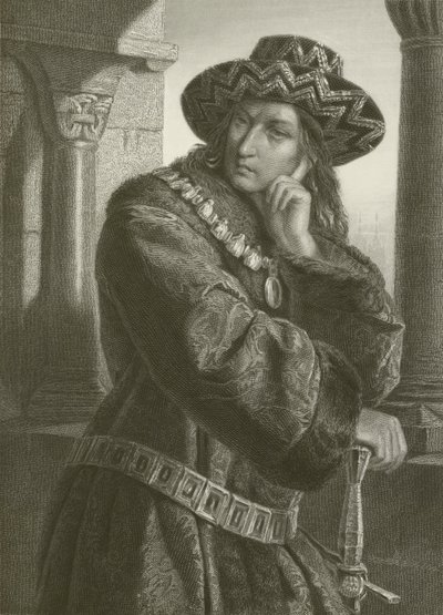 Karl VII (Gravur) von August Friedrich Pecht