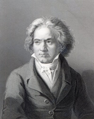 Ludwig van Beethoven, graviert von William Holl dem Jüngeren (Gravur) von August Karl Friedrich von Kloeber