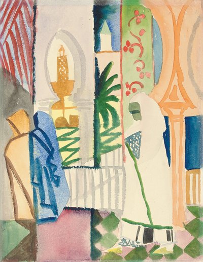 In der Tempelhalle, 1914 von August Macke