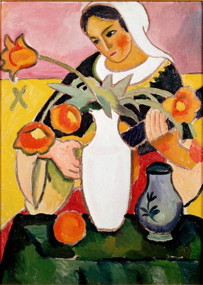 Lautenspieler Gemälde von August Macke (1887-1914) 1910 Paris, Galerie für moderne Kunst von August Macke