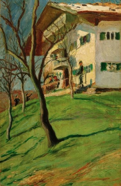 Unser Häuschen in Tegernsee von August Macke