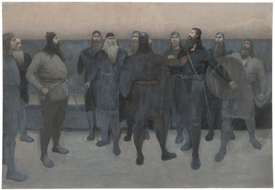 Illustration für Njals Saga von August Malmström