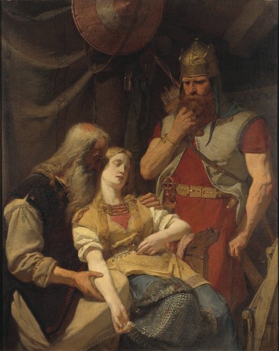 Örvar-Oddr informiert Ingeborg über Hjalmars Tod von August Malmström