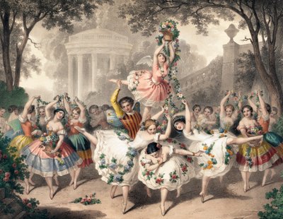 Ein Ballett an der Oper, von dem französischen Künstler Pierre-Auguste Belin von Auguste Belin