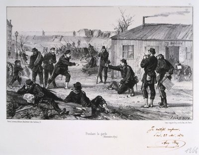 Pendant la garde, Belagerung von Paris, Deutsch-Französischer Krieg, November 1870 von Auguste Bry