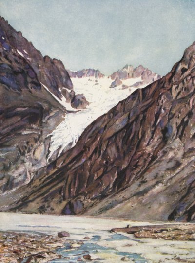 Frankreich: Der Glacier Blanc des Mt Pelvoux von Auguste Gerardin