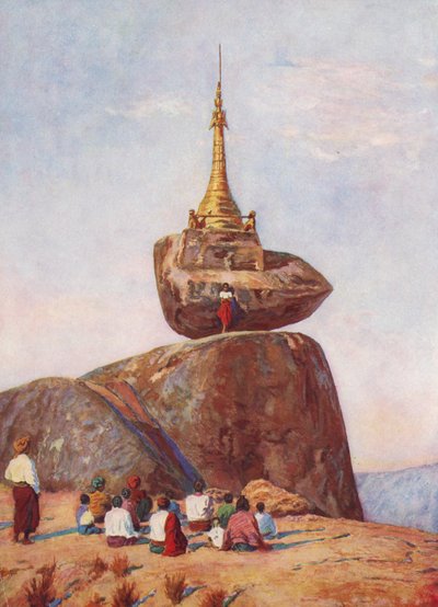 Die Sampan-Pagode, Birma von Auguste Gerardin