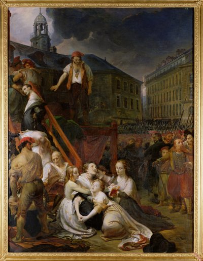 Episode auf dem Place du Bouffay, Nantes, 1793, 1859 von Auguste Hyacinthe Debay