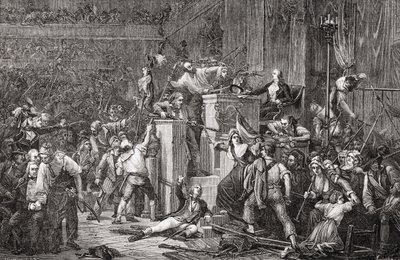 Der Kopf von Feraud am Tribunal, 20. Mai 1795, Jahr III, graviert von Jonnard aus 