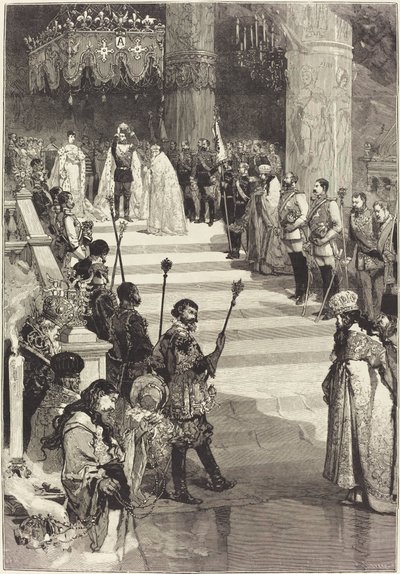 Die Krönung von Kaiser Alexander III. von Russland (27. Mai) von Auguste Lepere