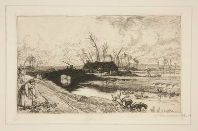 Le petit pont (Vendée) von Auguste Lepere