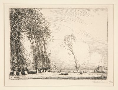 Vorhang aus Pappeln (Vendée) von Auguste Lepere