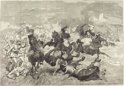 Im Sudan: Schlacht von El-Teb von Auguste Lepère and Jacques Beltrand after Józef Chelmonski