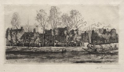 Amiens, die Ufer der Somme von Auguste Louis Lepère
