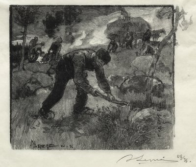 Heidekrautjäger von Auguste Louis Lepère