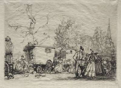 Auf der Messe St. Jean de Mont von Auguste Louis Lepère