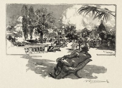Die Terrasse der freien Künste von Auguste Louis Lepère