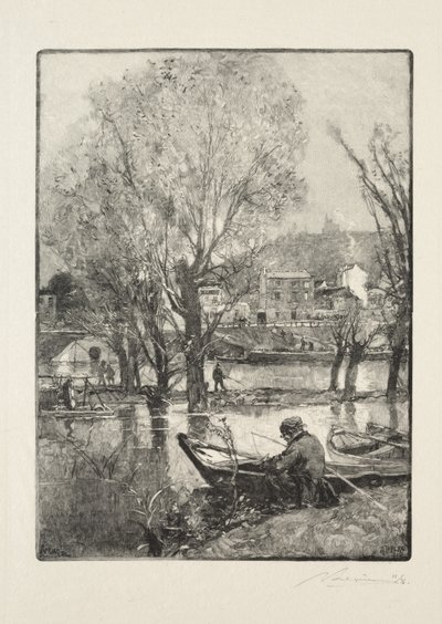 Eine Ecke der Insel Billancourt von Auguste Louis Lepère