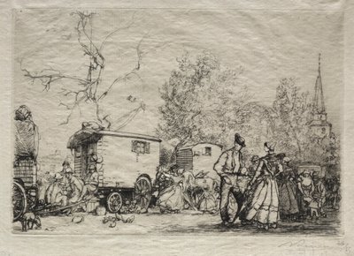 Auf der Messe St. Jean de Mont, 1906 von Auguste Louis Lepère