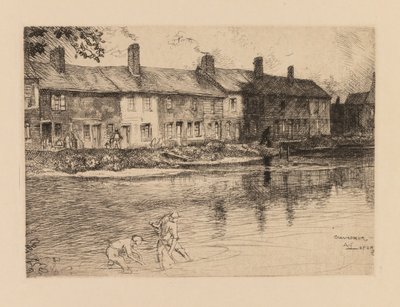 Auguste Lepère: Der Teich der Wiese in Crèvecoeur Picardie von Auguste Louis Lepère