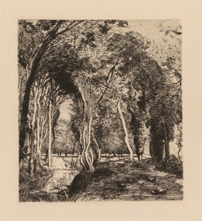 Auguste Lepère: Sous bois, à la Rigonette Vendée von Auguste Louis Lepère