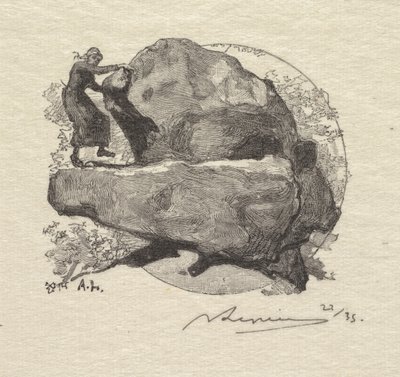 Fontainebleau-Wald: Der zitternde Fels von Auguste Louis Lepère