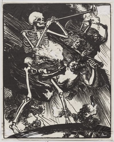 Der Tod und die Leidenschaften, die auf die Erde herabsteigen von Auguste Louis Lepère