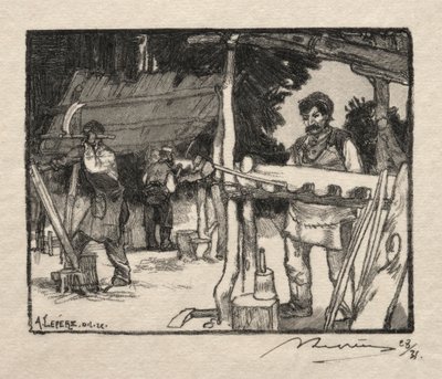 Le Fabricant de lattes, 1889 von Auguste Louis Lepère