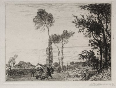 Retour du Marché de St. Jean-de-Mont von Auguste Louis Lepère