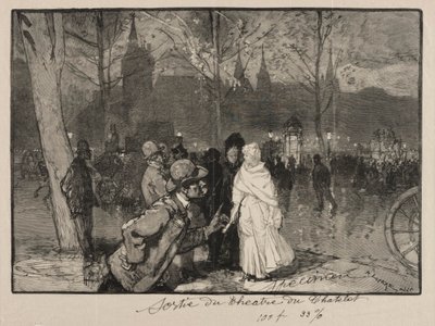 Sortie du Théâtre du Chatelet von Auguste Louis Lepère