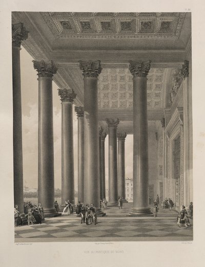 Das Nordportal der Isaakskathedrale aus: Der Bau der Isaakskathedrale, 1845 von Auguste de Montferrand