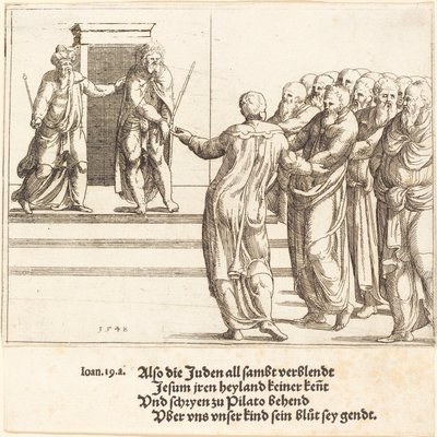 Ecce Homo, und die Juden verleugnen Christus, 1548 von Augustin Hirschvogel