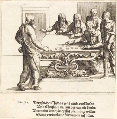 Die Zahlung des Judas von Augustin Hirschvogel