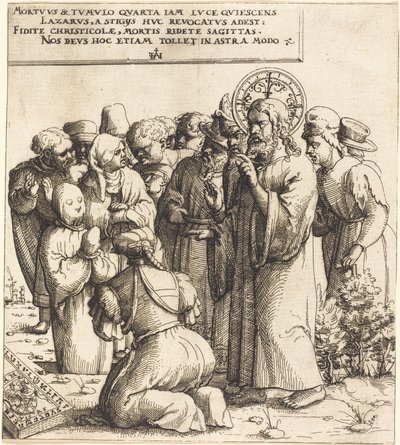 Die Auferweckung des Lazarus, 1545 von Augustin Hirschvogel