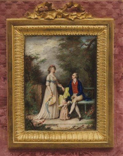 Porträt des Künstlers Augustin Ritt und seiner Familie von Augustin Ritt