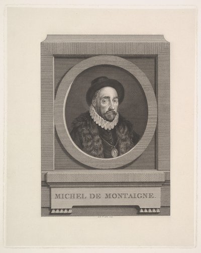 Porträt von Michel de Montaigne von Augustin de Saint-Aubin