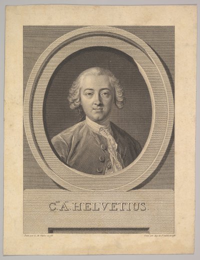 Porträt von Claude Adrien Helvétius, 1772 von Augustin de Saint Aubin