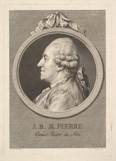 Porträt von Jean-Baptiste-Marie Pierre, 1775 von Augustin de Saint Aubin