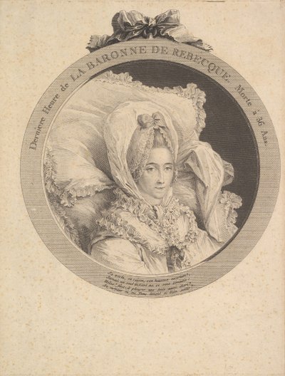 Porträt der Baronne de Rebecque von Augustin de Saint Aubin